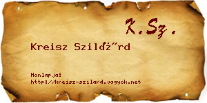 Kreisz Szilárd névjegykártya