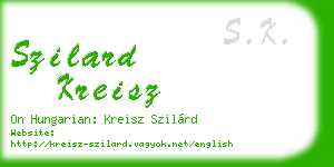 szilard kreisz business card